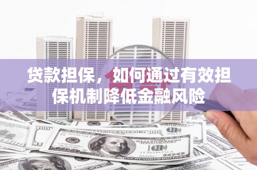 陇县贷款担保，如何通过有效担保机制降低金融风险